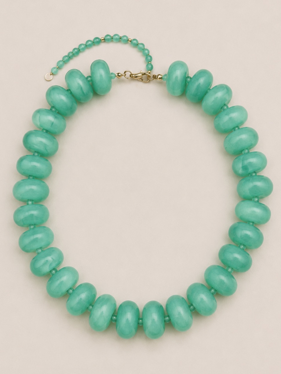 New! Preppy Colorful Mint Teal Green Dopamine Necklace Nwot 2001